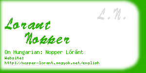 lorant nopper business card